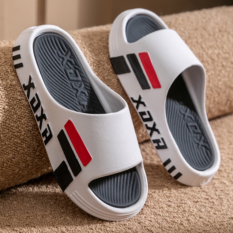 Men's sandals men's summer wear-resistant home soft bottom non-slip deodorant plus size slippers men's summer home