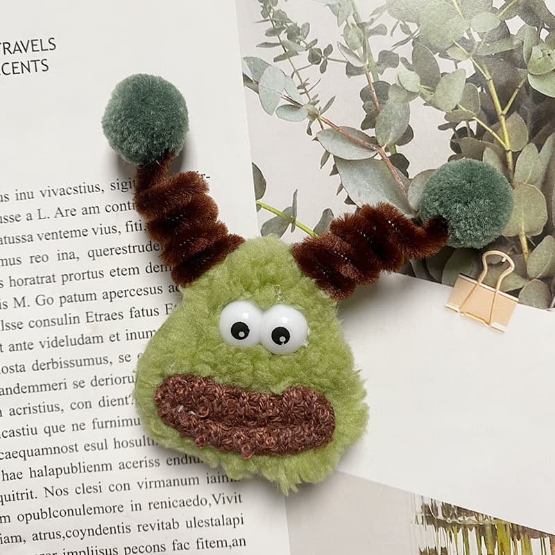 Big Mouth Monster DIY Accessories Shoes and Socks Spoof Spring Bag Cute Pendant Funny Plush Cotton Slippers Jewelry Accessories