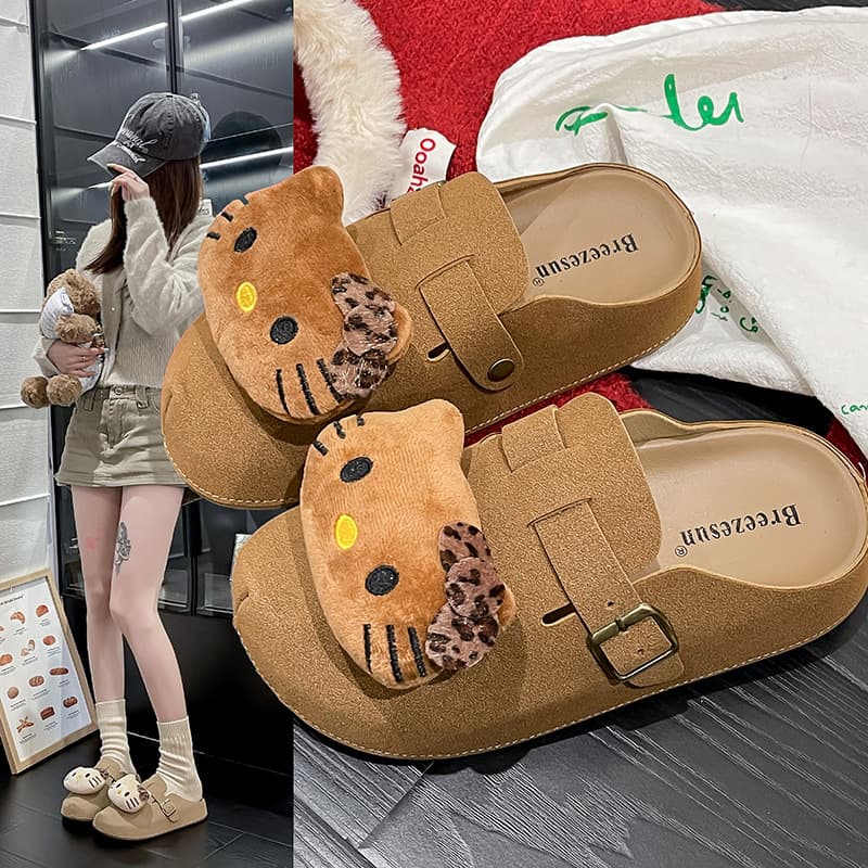 Cute Closed-Toe Mules for Women, 2025 New Spring Thick-Soled Clogs, Non-Slip Birkenstock-Style Sandals
