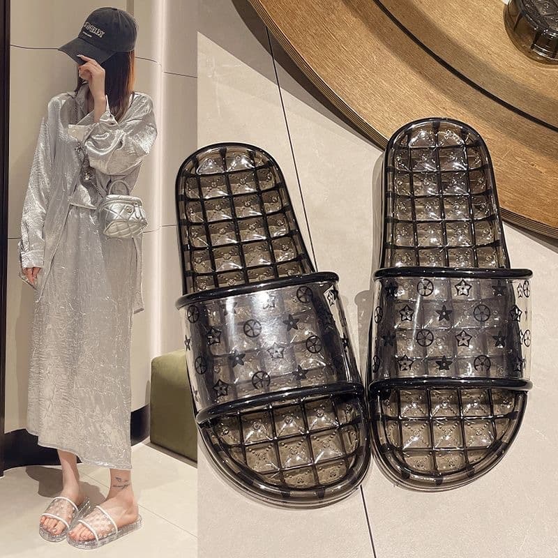French Retro Crystal Shoes for Women 2025 Spring and Summer New Style Shallow Mouth Flats One-Word Buckle Strap Pleated Flats Granny Shoes