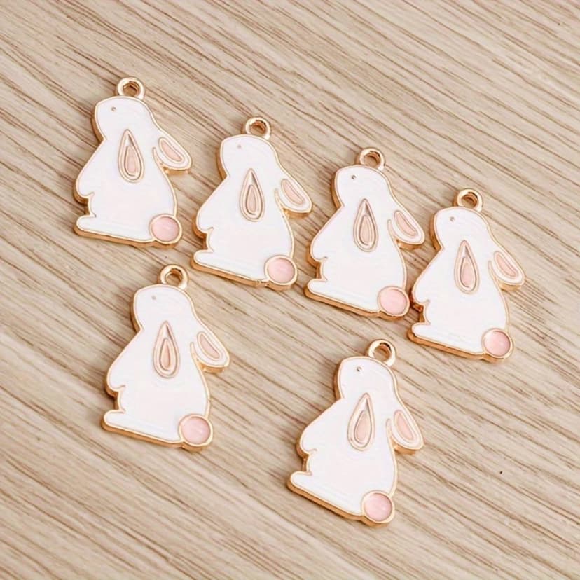 Cartoon Jewelry DIY Accessories Alloy Dripping Oil Rabbit Rabbit Claw Keychain Pendant Pendant Material