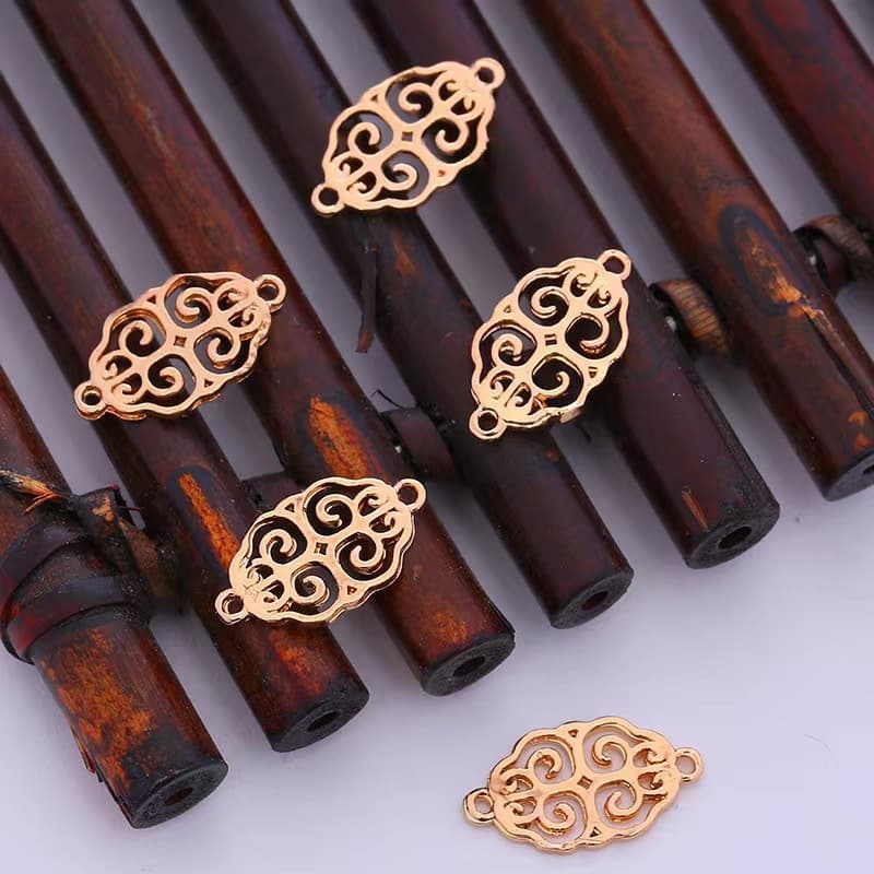 Factory Direct copper jewelry accessories DIY reverse mold copper products earrings necklace bracelet accessories brass hollow wholesale