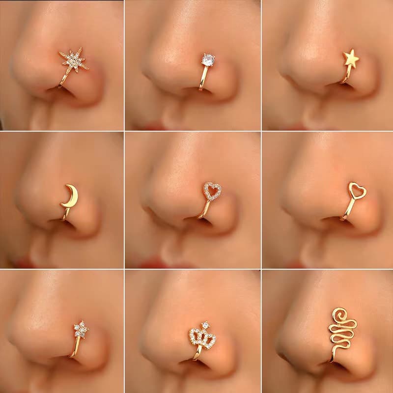 DIY U-Shaped Nose Clip European and American Punch-Free Nose Clip Adjustable Copper Jewelry Accessories Source Factory Direct Sales Wholesale