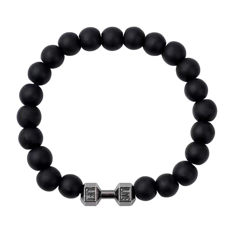 New Beaded Bracelet Volcanic Stone Dumbbell European and American Jewelry Men's and Women's Natural Stone Turquoise Cross-border Hot Accessories