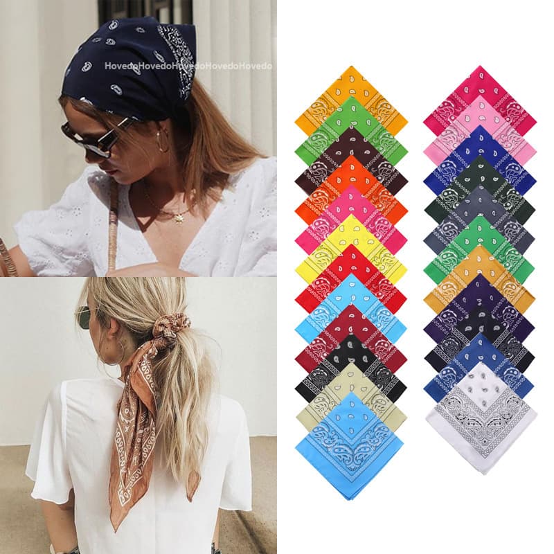 Amazon European and American Cross-Border Outdoor Cycling Multifunctional Headscarf Women's Paisley Square Scarf Bandanas Magic Headscarf