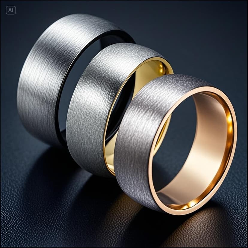 European and American Cross-border Niche Design Titanium Steel Ring High-grade Ins Style Color-free Fading Ring Stainless Steel Jewelry Bracelet