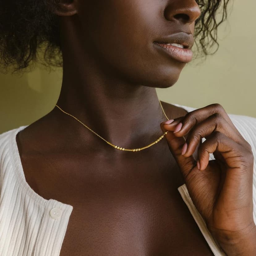 Morse code necklace beaded necklace Amazon cross-border new personality sweet cool style women's fashion commuter jewelry