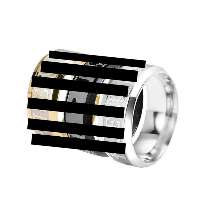 New Titanium Steel Ring, Niche Hip-Hop Style, High-End Feel, Non-Fading, Men's Trendy Ring, Stainless Steel Ring, Jewelry Jj