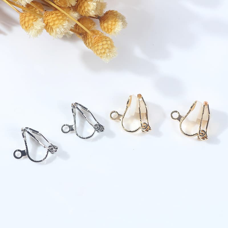 [Pair Pair] Handmade DIY Earrings Unique Jewelry Accessories No Piercing Triangular Clip Ear Clip Accessories Wholesale