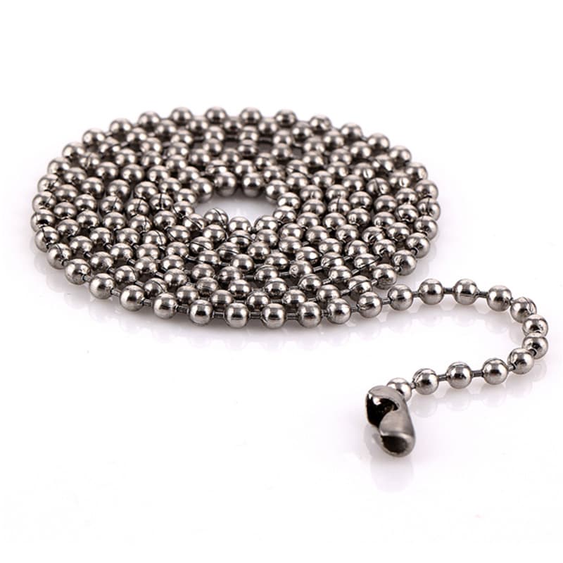 304 Stainless Steel Personalized Ball Chain Titanium Steel Pendant with Chain Bead Chain Accessories Manufacturer Wholesale Jewelry Accessories Hot Sale