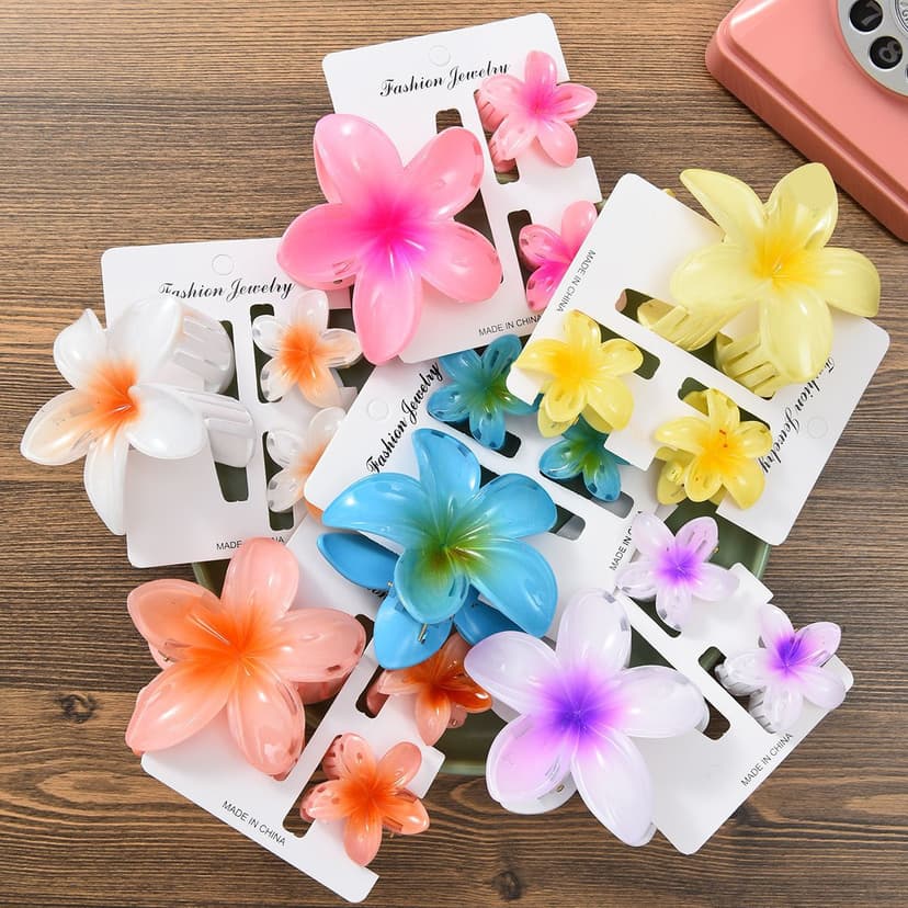 New Amazon Egg Flower Hairpin Set Flower Back Head Clip Feminine Shark Clip Hair Accessories Wholesale