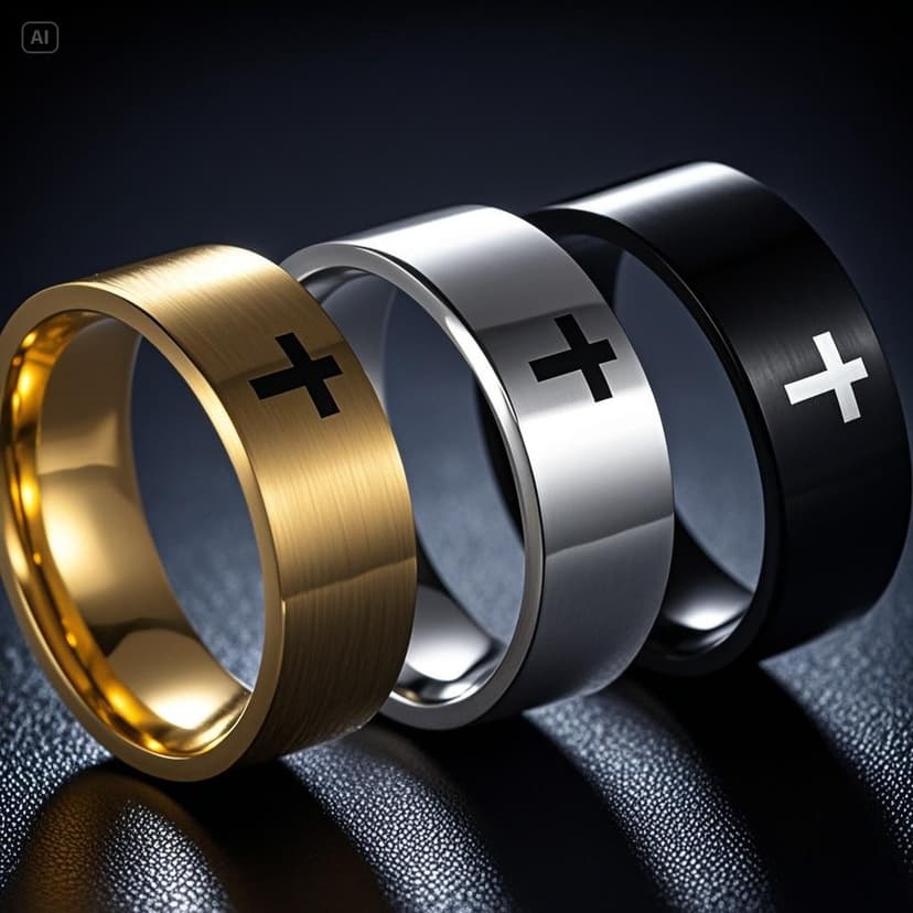 Cross-border cross stainless steel ring European and American niche design ring ring titanium steel jewelry jewelry wholesale
