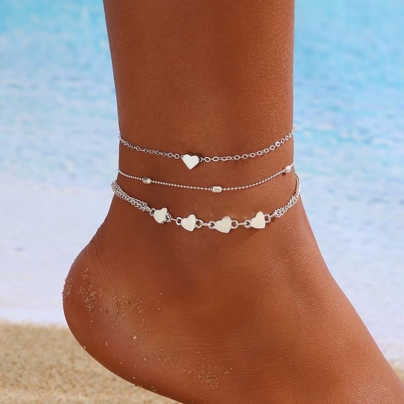 European and American Cross-Border New Love Anklets Creative Retro Simple Fashion High-End Anklets Women's Beach Foot Accessories Wholesale