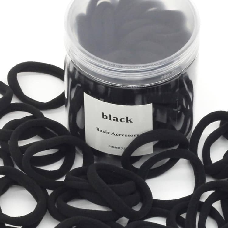 European and American Cross-Border Popular Candy-Colored 50-Piece Canned Hair Ties, Towel Rings, High-Elasticity Hair Ropes, High-End Headwear Wholesale