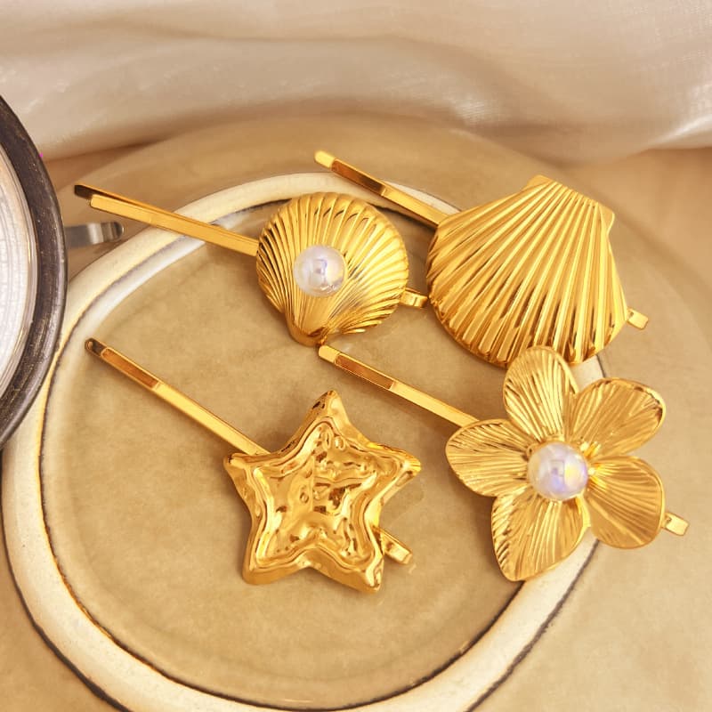 European and American Cross-border Stainless Steel Hair Clip Pearl Hairpin Bangs Clip Metal Hair Accessories Tassel High-end Yiwu Accessories