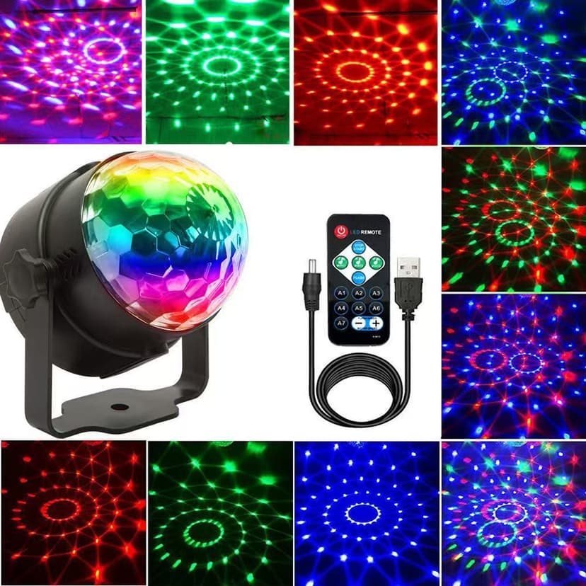 Exclusively for Export, Led Crystal Stand Magic Ball Multicolor Lights for Halloween and Christmas, Flashing Stage Lights with Sound Control