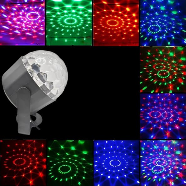 Cross-Border Foreign Trade Specializes in Led Mini Stand Crystal Magic Ball Stage Atmosphere Lights, Light Shows, Halloween and Christmas