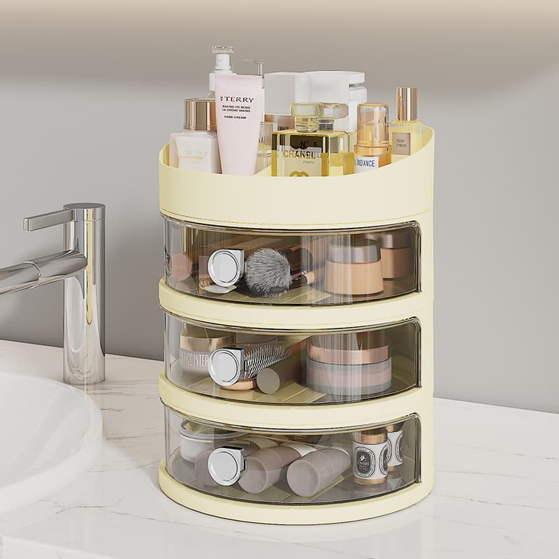 Stationery Jewelry Box Lipstick Desktop Cosmetics Storage Box Storage Drawer Multi-Layer Storage Cabinet Cosmetics Storage Box